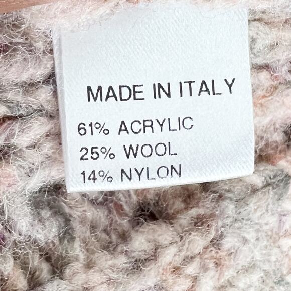 Bartolini Italy NWT Chunky Knit Wool Blend Puff Long Sleeve Sweater Size Large - Picture 7 of 10